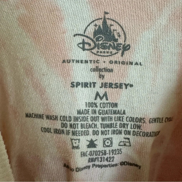 Disney Parks Medium Pink Tie Dye Spirit Jersey Top T Shirt Rose Gold Disneyworld - Picture 4 of 4